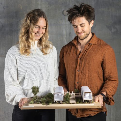 Portræt af Ida og Oliver til vandreudstillingen i Aarhus 