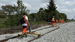 Banearbejde på Lem Station