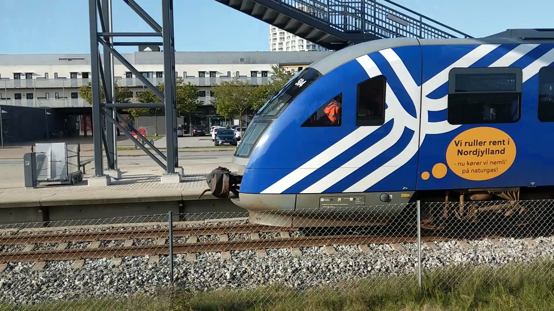 Tog på Lindholm Station