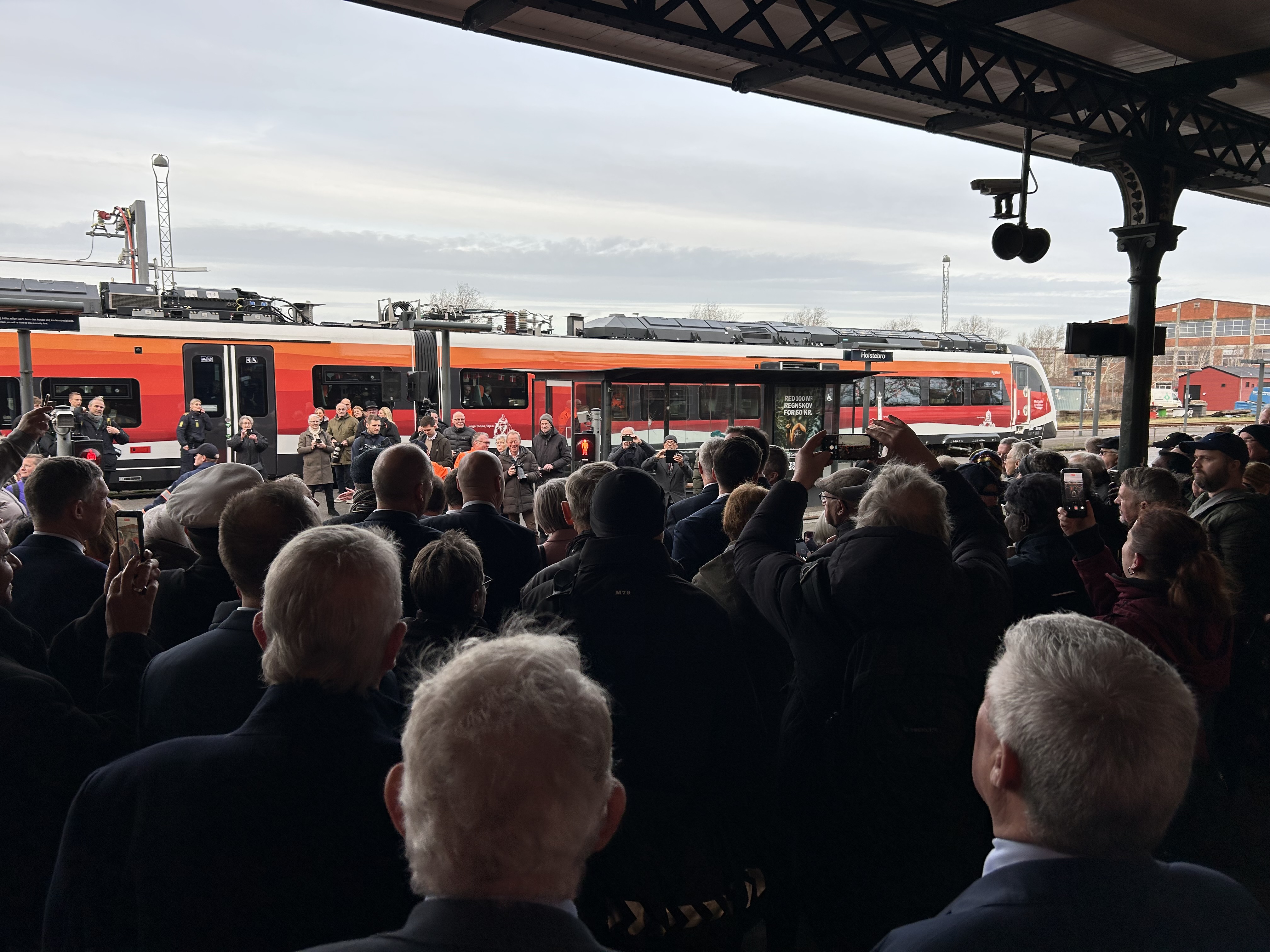 Fejring af batteritog på Holstebro Station